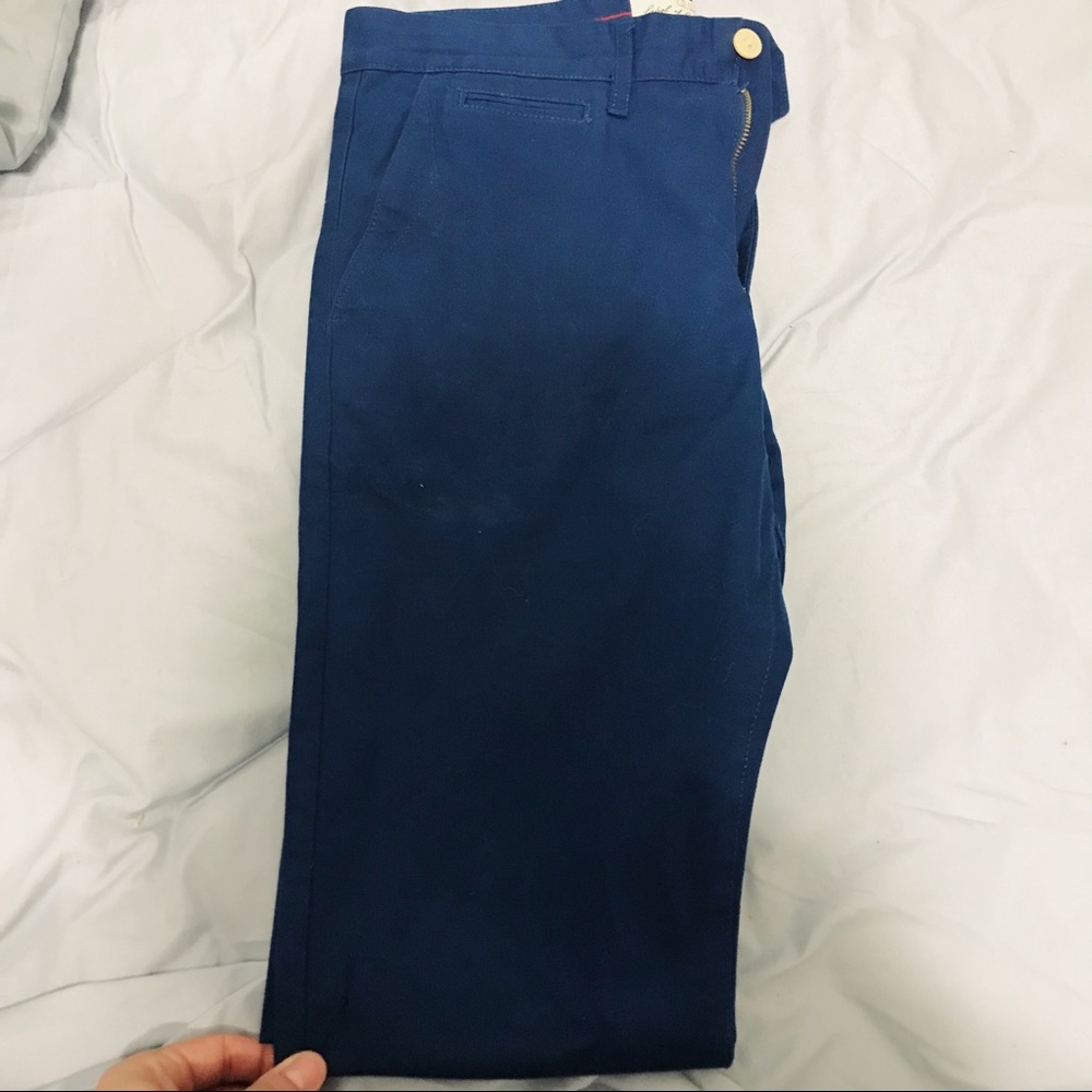Blue skinny dress jeans