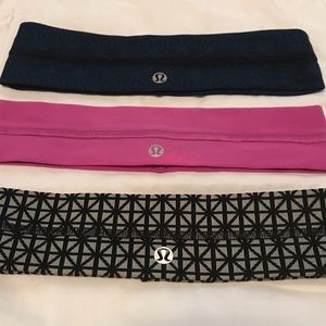 three Lululemon headbands