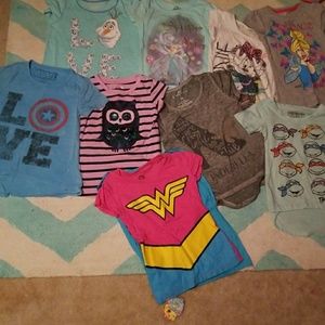 LOT of 9 Character t shirts