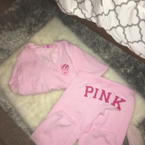 Used VS Pink jogger suit