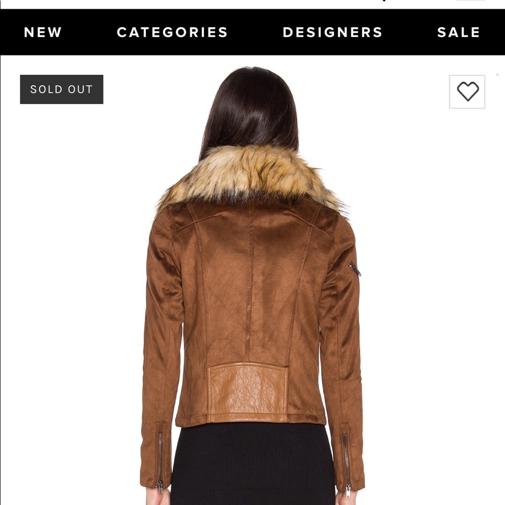 John + Jenn by Line. Hudson Suede Moto Jacket - Picture 4 of 8