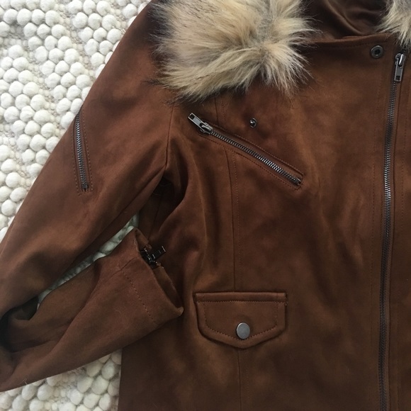 John + Jenn by Line. Hudson Suede Moto Jacket - Picture 7 of 8