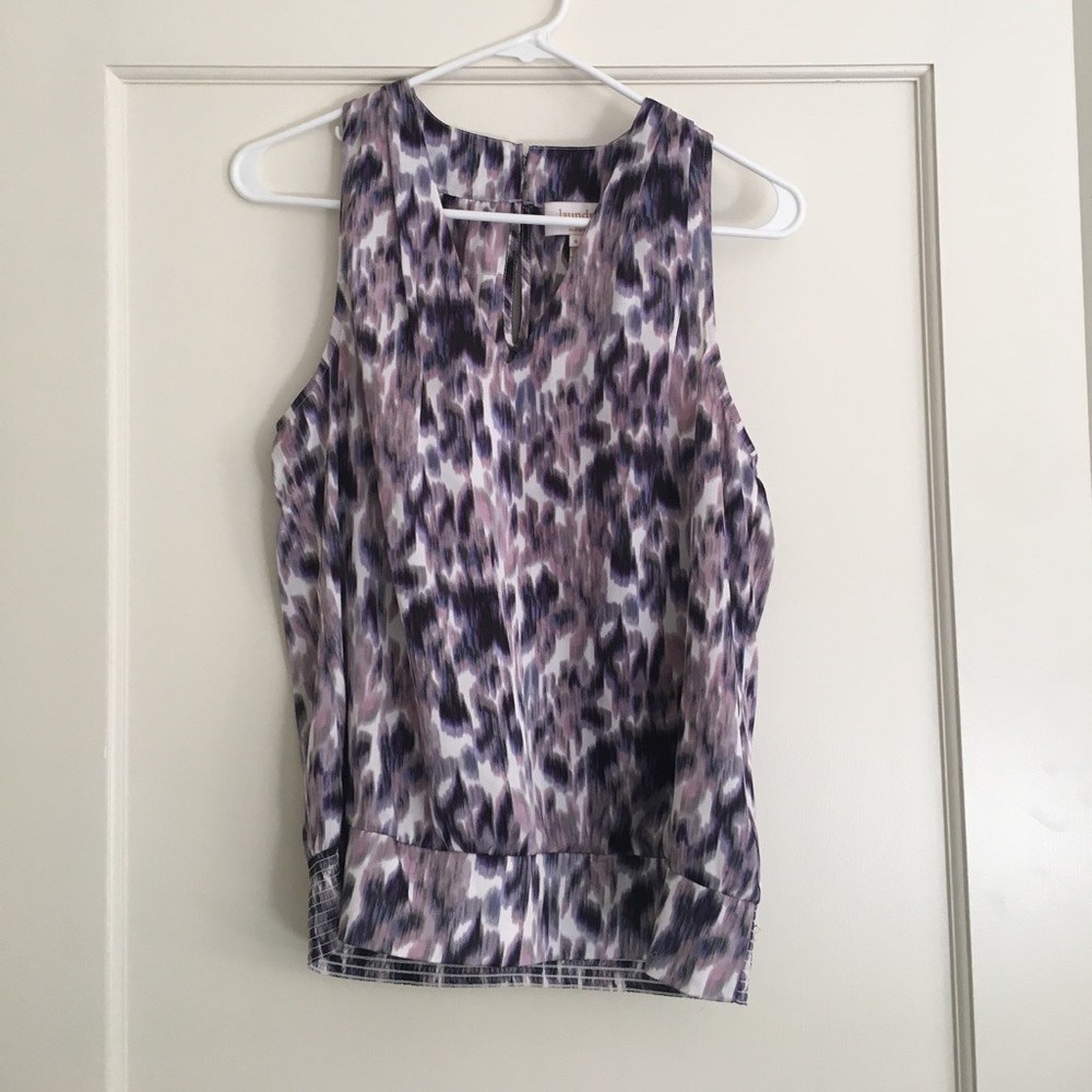Laundry by Shelli Segal pink/purple print blouse