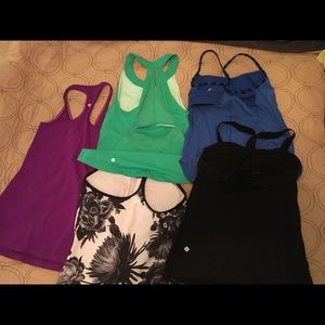 Lululemon size 6 tank lot! 5 tanks!!!