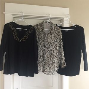 Lot of three tops
