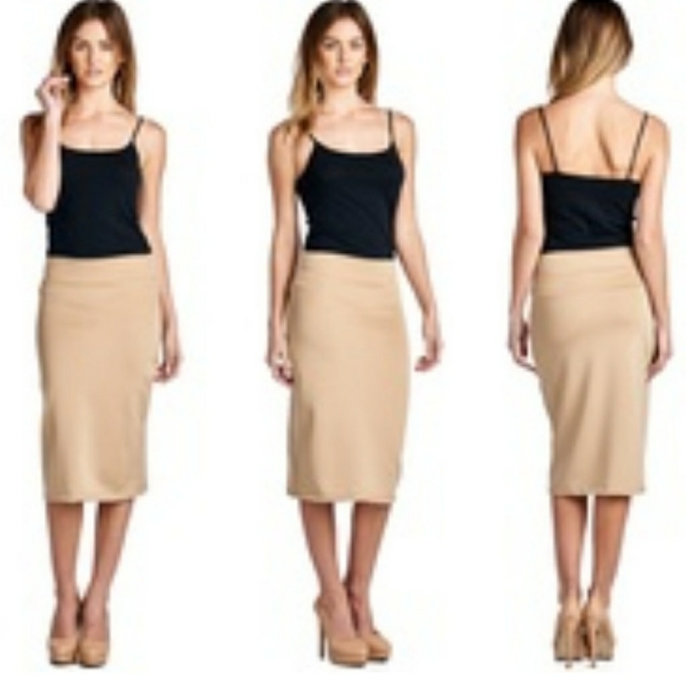 Popana Stretch High-Waisted Pencil Skirt