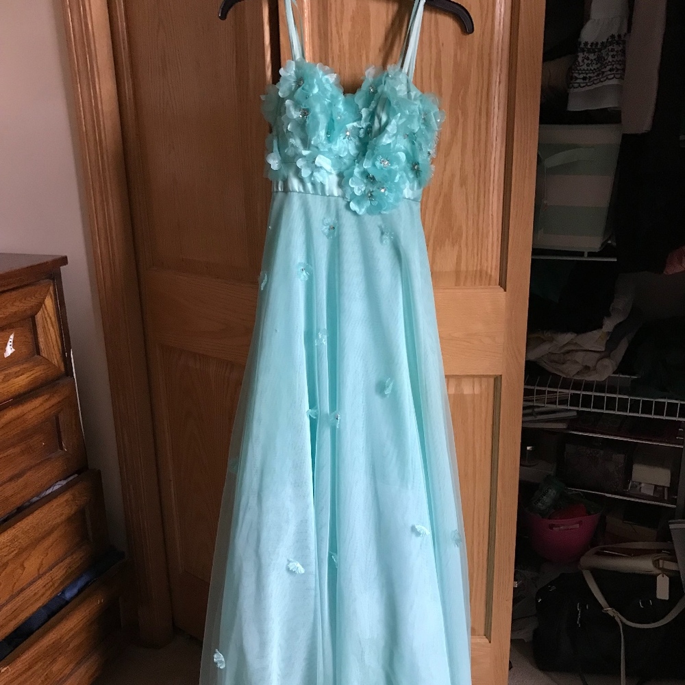 tiffany blue prom dress