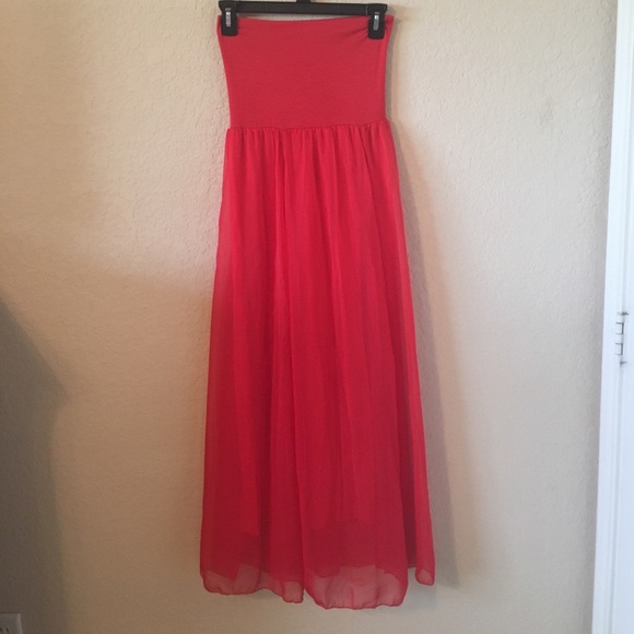 Max and Mia red maxi skirt - gently used - Picture 4 of 4