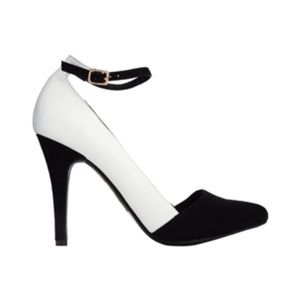 New Look slate black/white heeled shoes