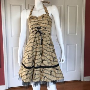 punk tulle halter classical music rockabilly dress