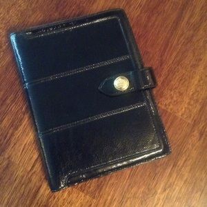 Coach Black Patent Leather Planner