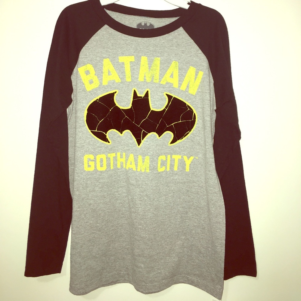 Boys Batman Gotham City Logo Long Sleeve Tee