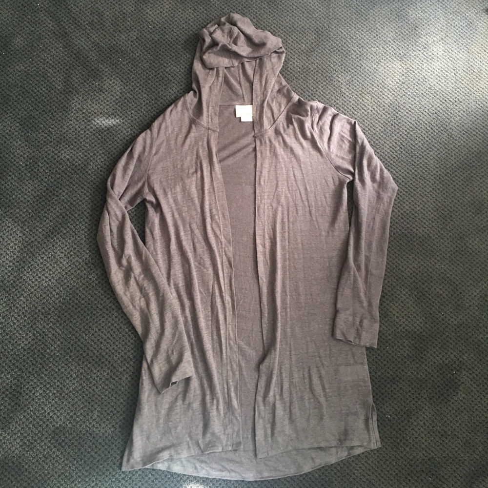 Cynthia Rowley linen hooded cardigan