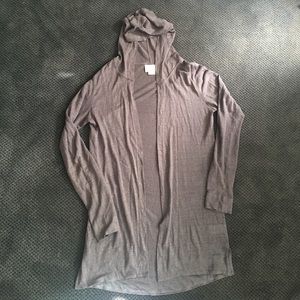 Cynthia Rowley linen hooded cardigan