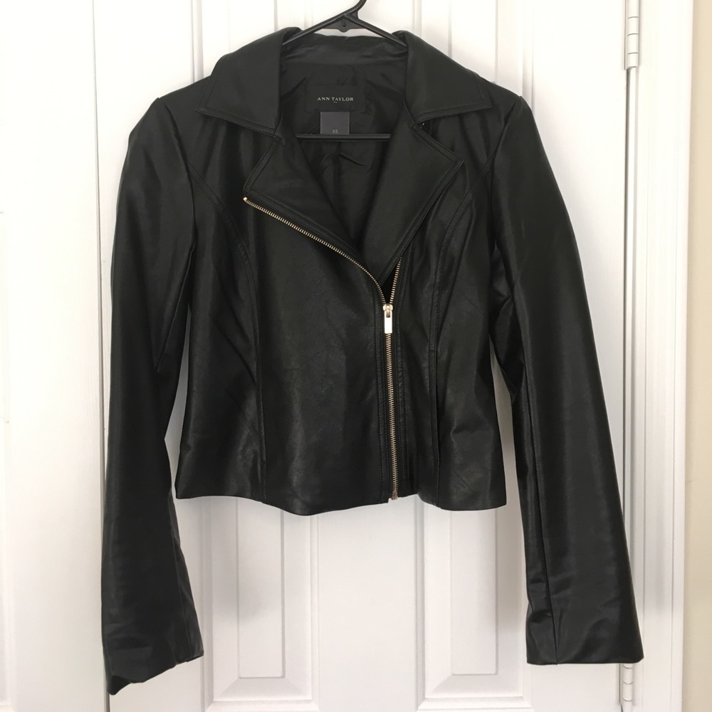 Ann Taylor faux leather jacket