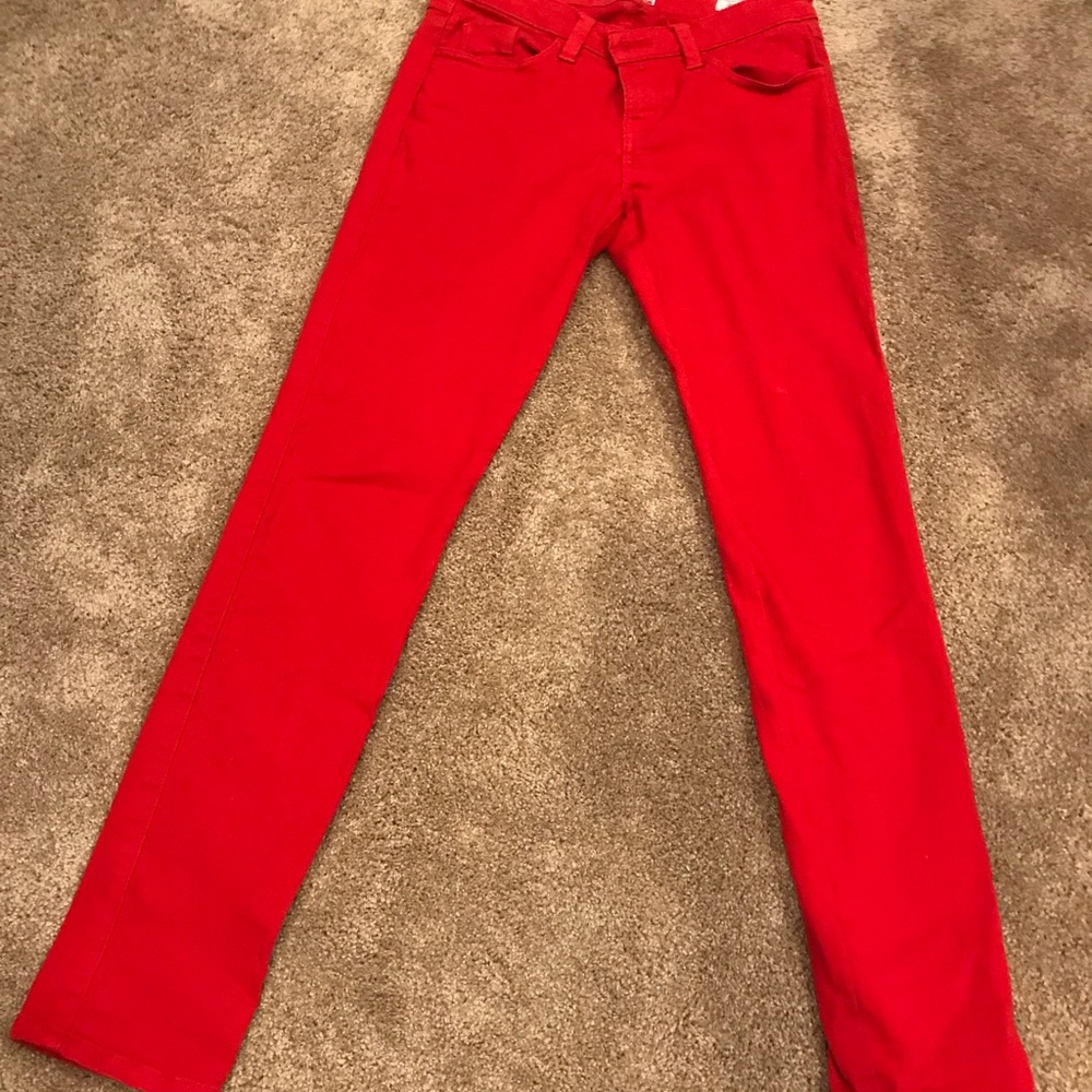 Red guess jeans
