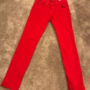 Red guess jeans