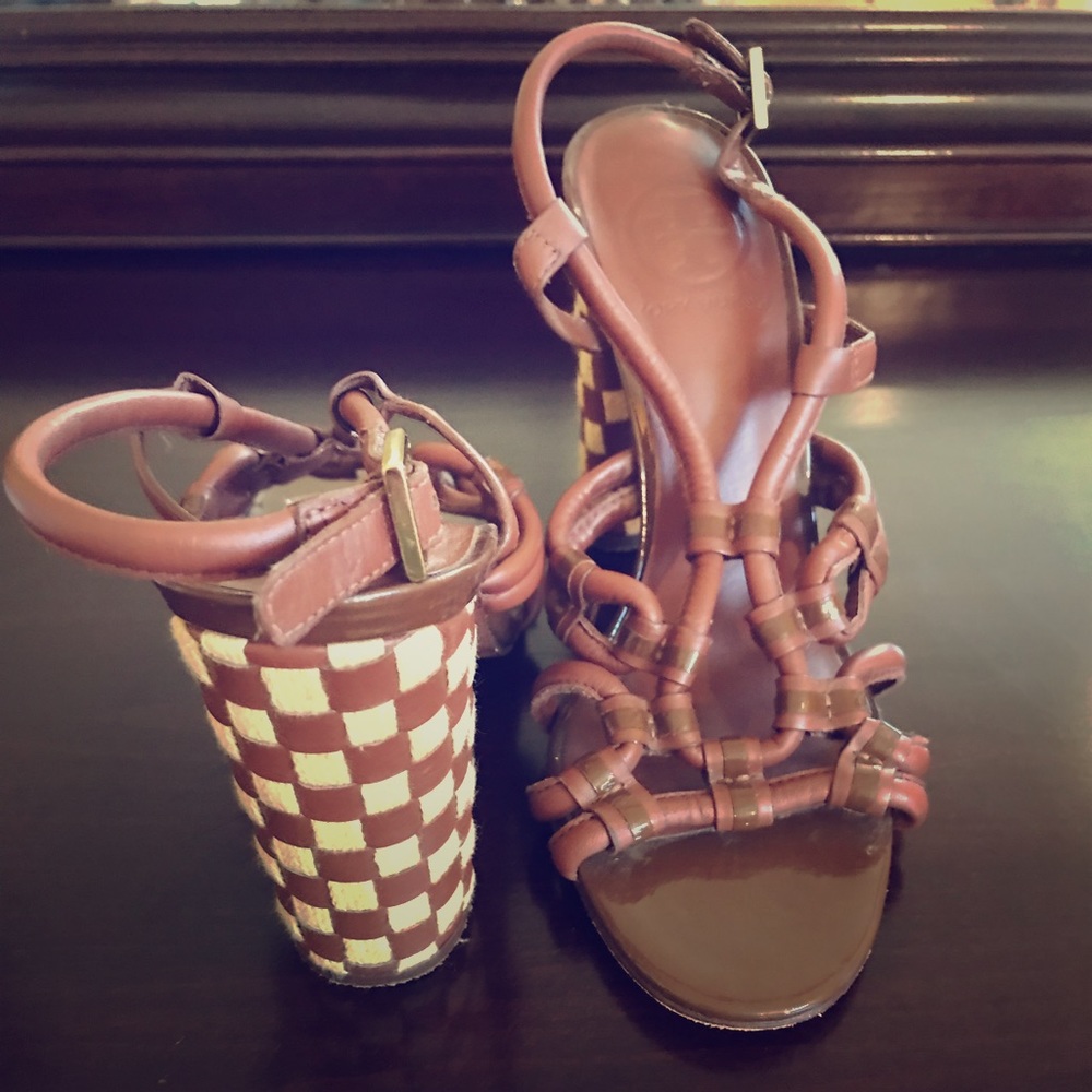 Tory Burch block heel- worn once