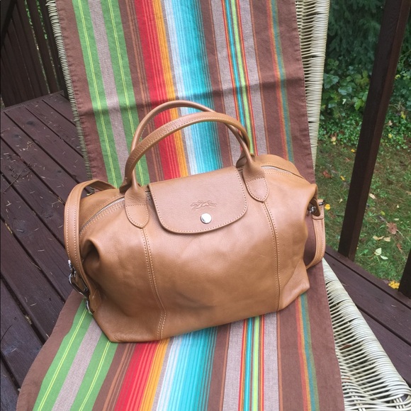 longchamp cuir brown