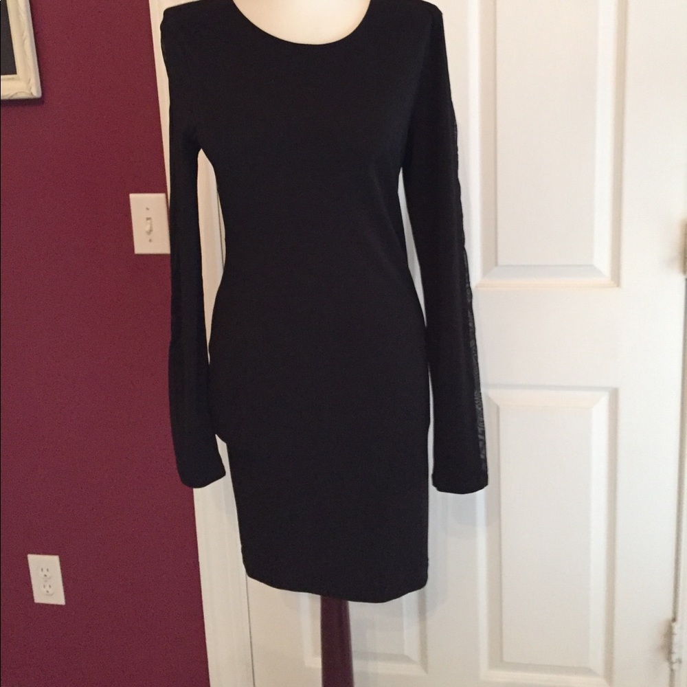 Long sleeve black dress