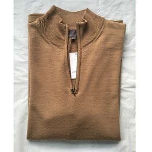 Vince men half zip mock neck sweater