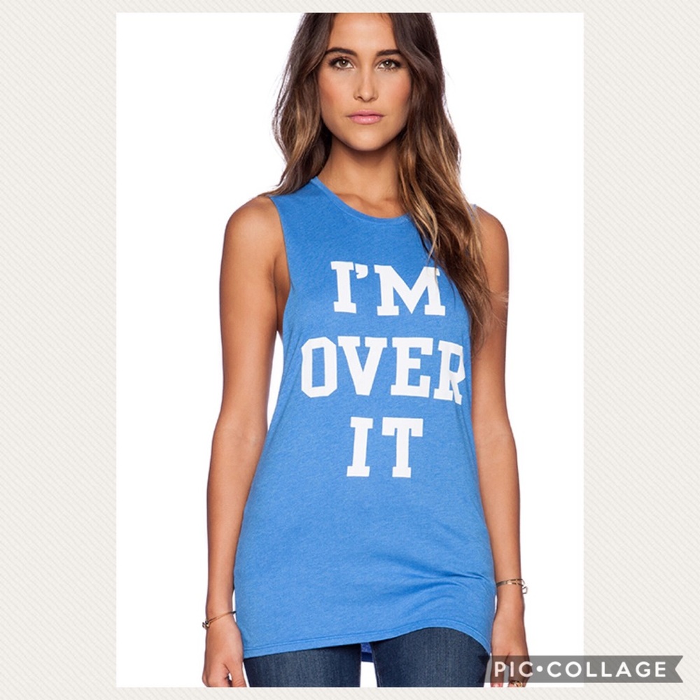 Local Celebrity Riot Blue Muscle Tank Sz XS