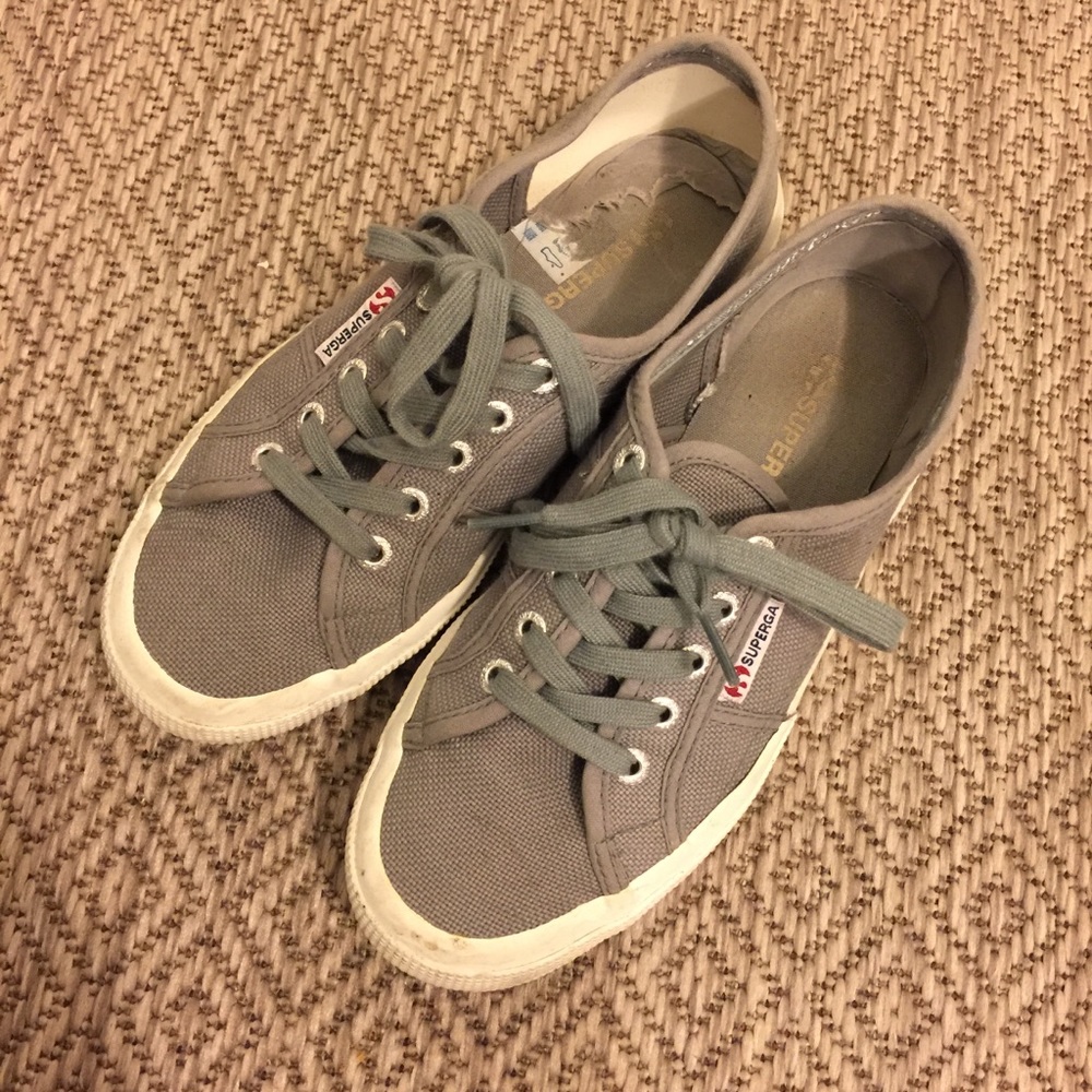 Grey Superga sneakers