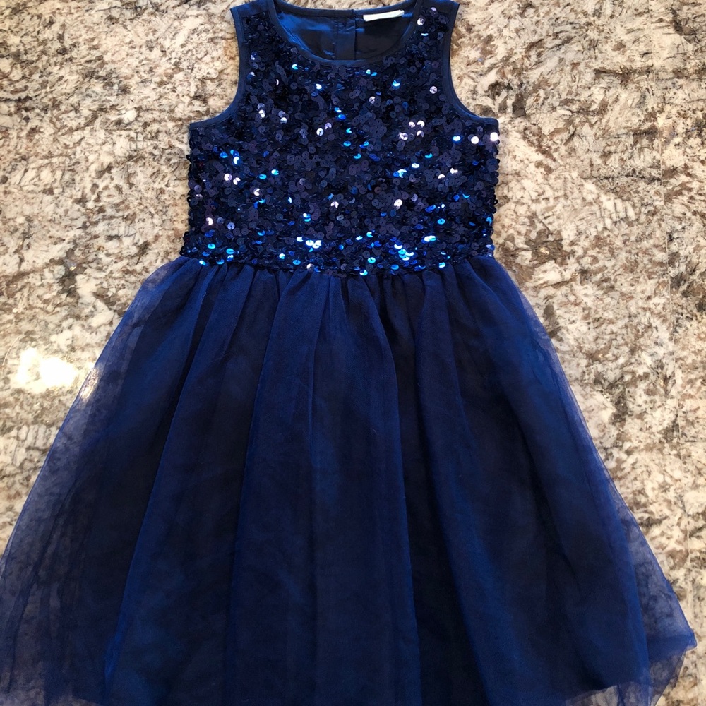 Crazy 8 Holiday Dress, Size 5.  Navy blue