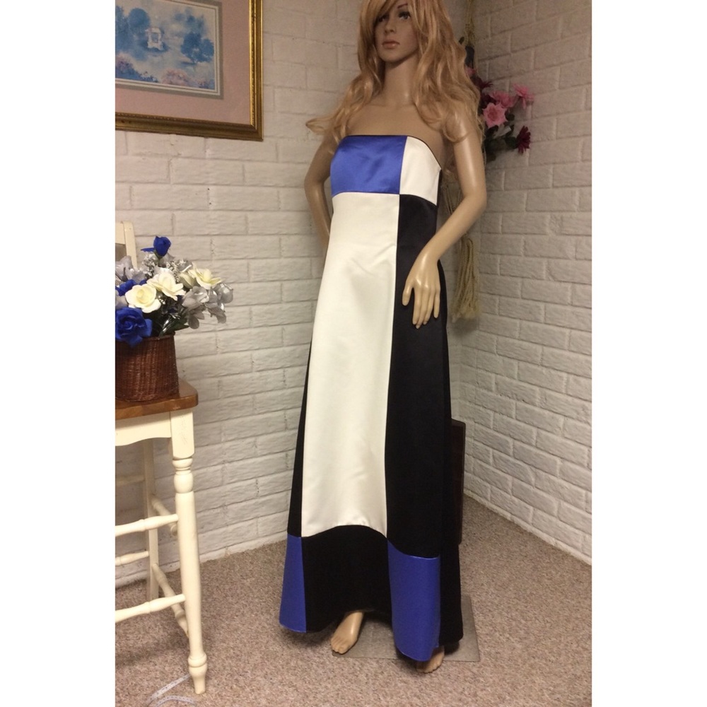 Jessica McClintock Gunne Sax Colorblock Dress (11) - Picture 1 of 6