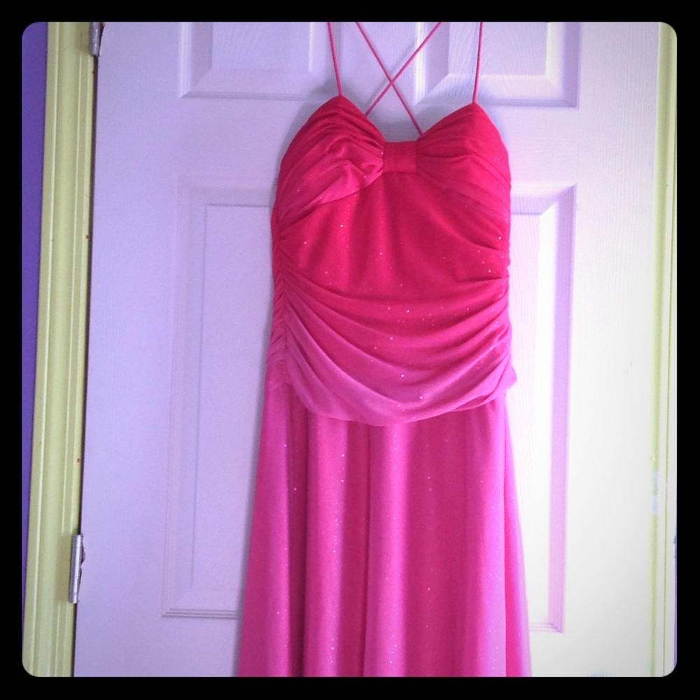 Gorgeous Floor Length Pink Prom Homecoming Dress