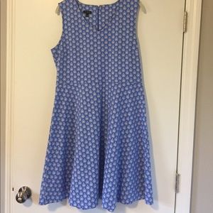 Talbots light blue fit and Flare sleeveless dress