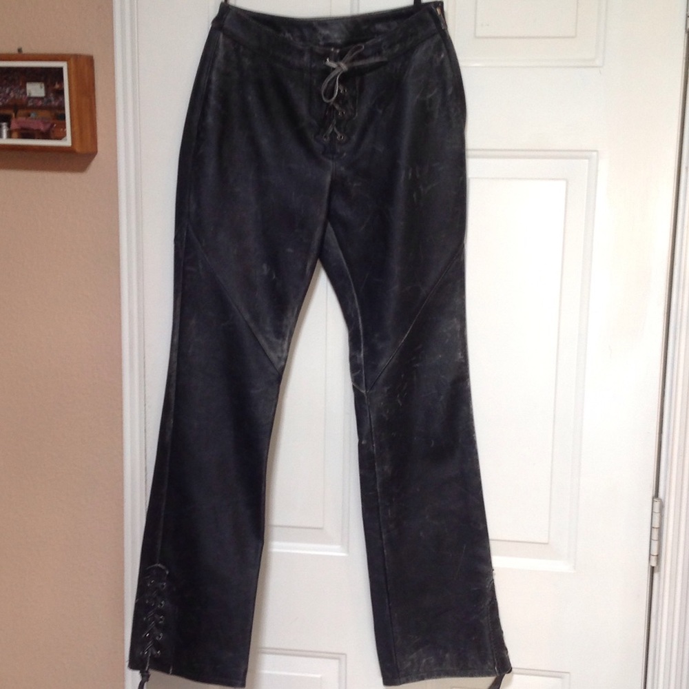 Harley Davidson "distressed" leather pants