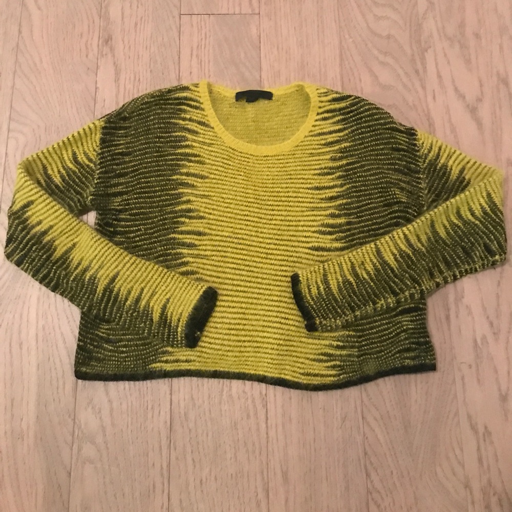 Alexander Wang green and black cropped sweater
