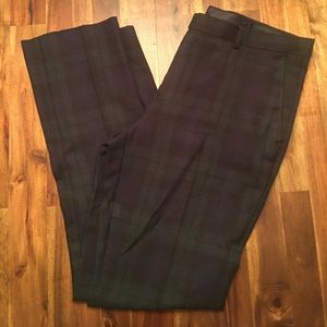 Nocturnal slim fit plaid dress pants.