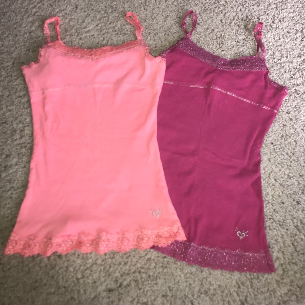 Light and dark pink Justice Cami's (2).