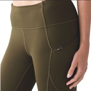 Lululemon first mile tech tight military green 4
