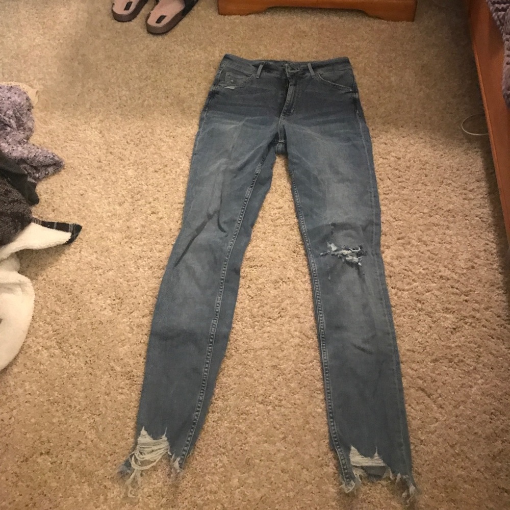 Distressed jeans