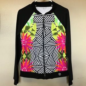 Trina Turk Recreation ‘Tropicana’ Baseball Jacket