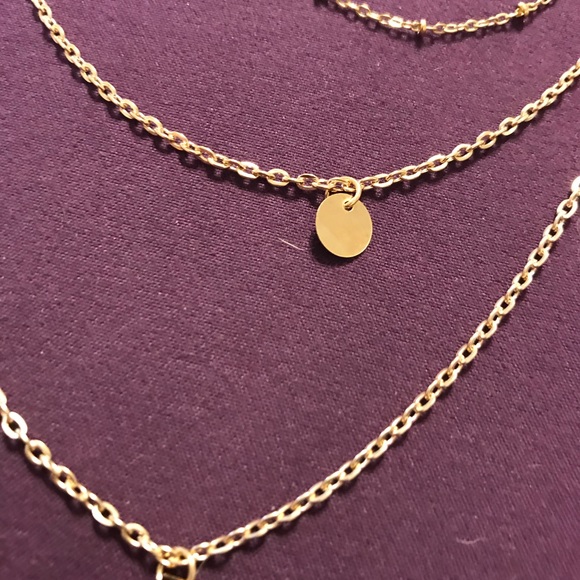 3 Level Gold Chain Necklace - Picture 4 of 4