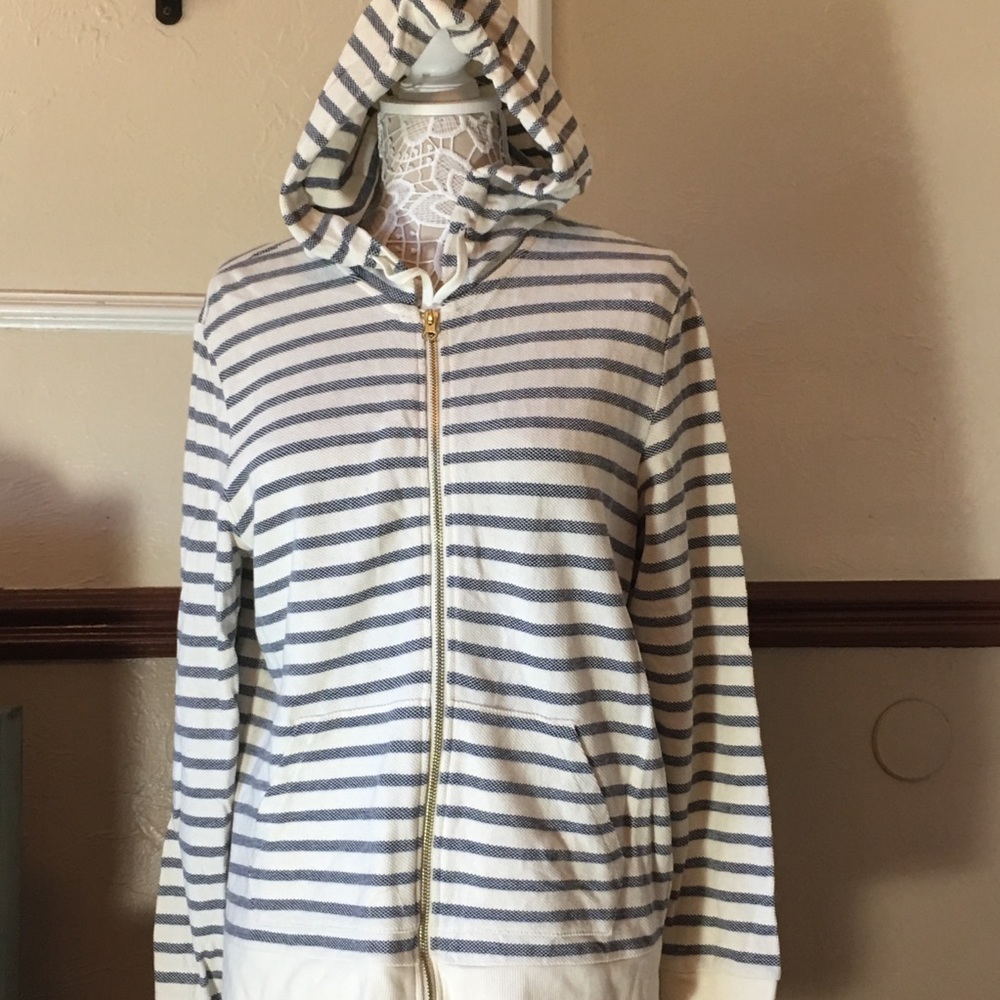 Navy and Cream zip up jacket (#53)