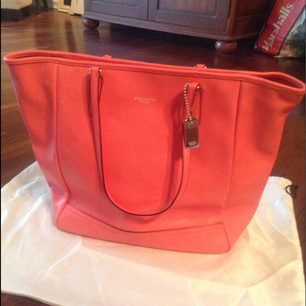 Coach Large Leather Pink Tote