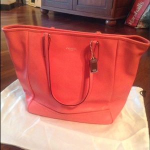 Coach Large Leather Pink Tote