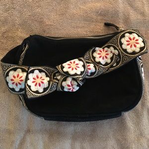 Hadley Pollet Black Suede Small Bag