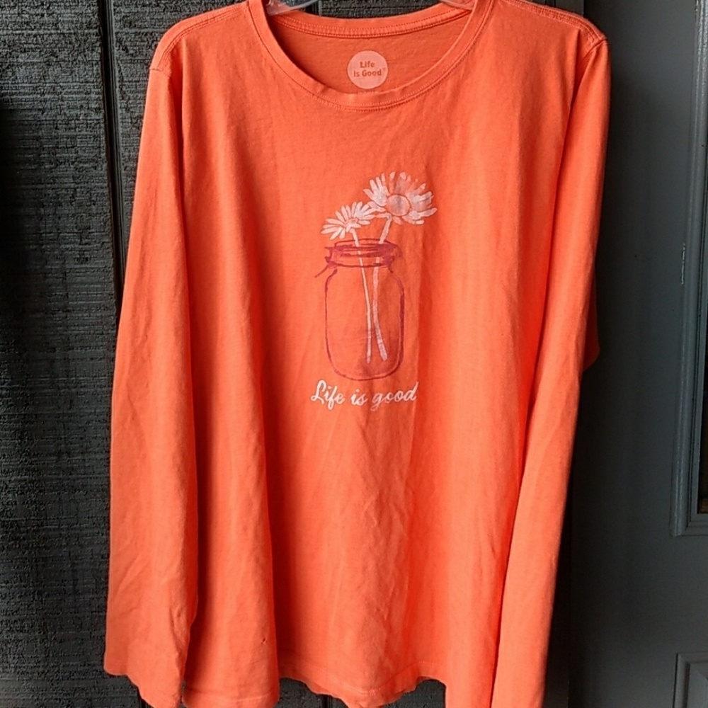 Womens Life Is Good Long Sleeve Shirt