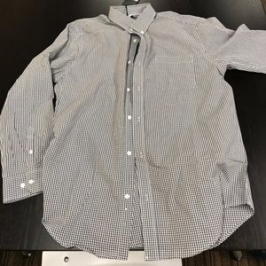 Men’s dress shirt grey and white check