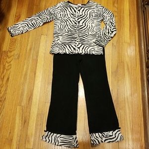 Gymboree Zebra Pants & Shirt sz 6