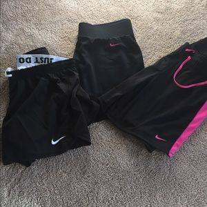 3 pairs of Nike work out shorts!!!