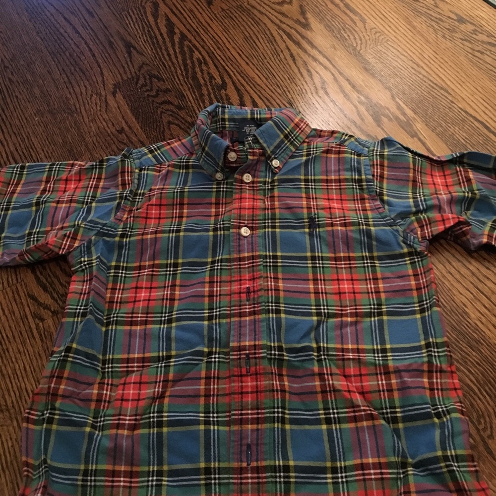 Boy's Ralph Lauren plaid button-down.  Size 4T