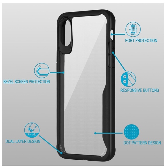 NWT iPhone X Sock Absorbing TPU HARD Case - Picture 3 of 4