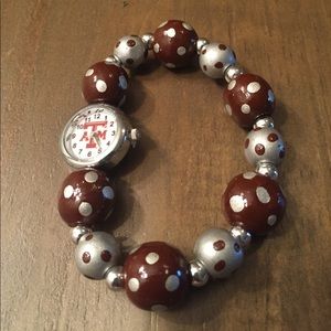 Texas A&M Beaded Watch
